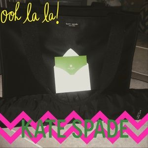 Kate Spade black diaper bag with changing pad
